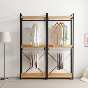 [데코라인] 스틸홈 드레스룸 1600 A세트 (2단옷장+2단옷장)