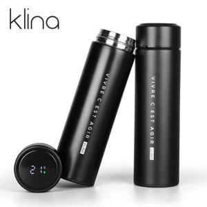 (2개세트)클리나 스마트 온도표시 보온보냉병 텀블러 500ml