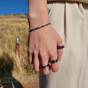 [노블른] 써지컬스틸 빈티지 남자 대나무 체인 팔찌