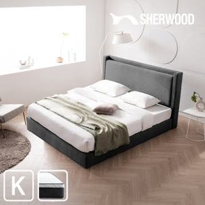 [쉐우드가구] 윌마 라샹스 패브릭 침대 세트 K(매트포함)