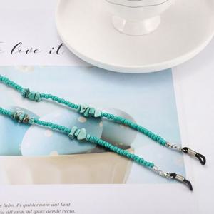 천연원석 터키석 6mm 코발트 비즈 안경줄 목걸이겸용