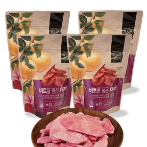 [후식N배박사]비트를 품은 나주 배과자 15g 4개 아기과자 과일칩