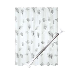 블랙리프 안티곰팡이 욕실 샤워커튼 세트 (봉 포함)