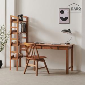 라로퍼니처 몬타 1680 고무나무 원목 h형 4단 컴퓨터 책상 책장 데스크