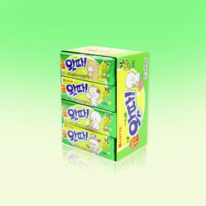 롯데제과 롯데껌 빅 풍선껌 왓따껌 청포도맛 x 16개