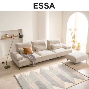 [에싸] 콘래드 4인 스윙기능 카시미라 패브릭소파+스툴