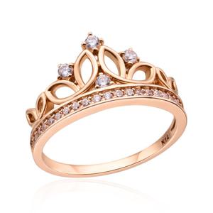 [비앤비골드] 14K 리프 티아라 보석 왕관 반지 RSS29693