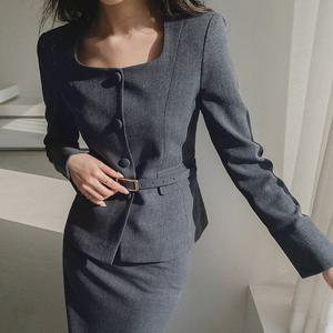 오드 OTN023 포멀 클래식 노카라 셋업 자켓