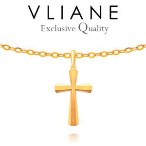 [브리앙] 18K 엣지 크로스 남자 목걸이 (금목걸이,십자가,선물)