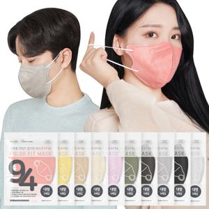 스윗홈 KF94 컬러마스크 새부리형 대형(5매입) 100매