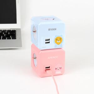 아이정 카카오 파워큐브 오리지널 USB  4구 디자인멀티탭