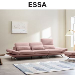 [GS단독][쿠션&상품권증정]에싸 엠마 4인 리프트기능 리브 패브릭 소파+스툴 / 상품권 증정