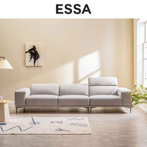 [쿠션&상품권증정][GS단독]에싸 레이나 4인 헤드기능 리브 패브릭 소파