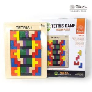 [우토 토이즈]우토 원목 교구 유아 장난감 1단 테트리스
