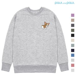 [폴앤폴] 웰시코기 그래픽 남여공용 맨투맨