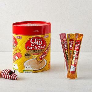 (SC-140) 이나바 챠오 츄르 구루메 닭가슴살 버라이어티 60개입 고양이 간식