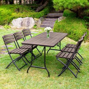 아르망 1800 테이블 의자 6개 야외 접이식 세트