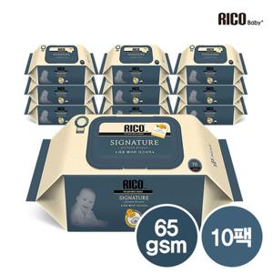 리꼬 65gsm 시그니처 아기물티슈 캡형 70매 x 10팩