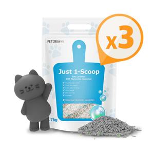 한삽뚝딱 저스트원 탈취캡슐 고양이 두부모래 2.7kgx3