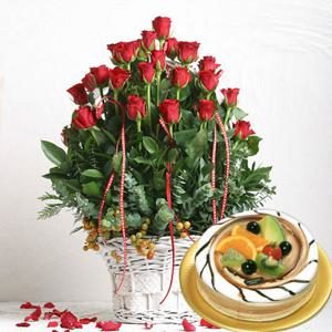 [전국꽃배달] 사랑해도될까요+케익 [꽃배달꽃바구니]