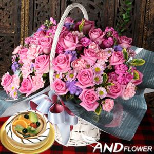 [전국꽃배달]드라마(핑크)+케익[꽃배달꽃바구니생일]