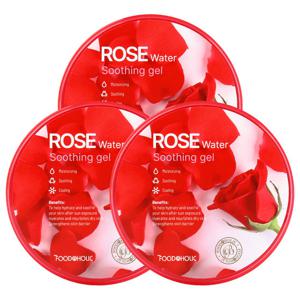 (3개)푸드어홀릭 로즈 워터 수딩젤 300ml /장미수 함유 순한 수분충전 수딩겔