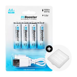 홈리아 충전지 1.5V 충전용 건전지 AA형 4알