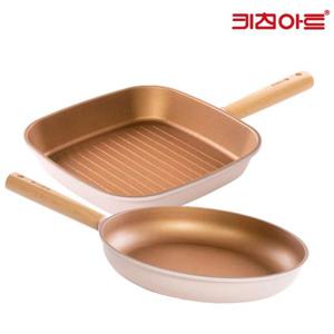 키친아트 골드플렉스 IH 후라이팬2종28+사각팬