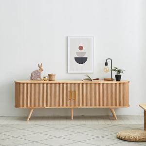 [지베스] 어반스2 템바보드 원목 높은거실장 1800