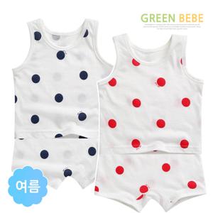 그린베베 국내생산 여름 배앓이 방지 퐁퐁 모달내의(나시)