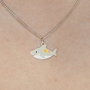 르클레보 아기상어 미아방지 실버목걸이 SN9366