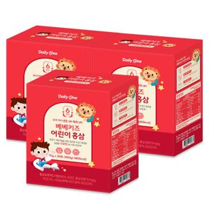 데일리원 베베키즈 어린이 홍삼 유아 아동 젤리 15g X 30포 3통