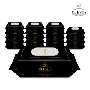 [클레보스] 에센셜 블랙 물티슈 캡형 70매 20팩