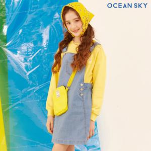 [오션스카이] 여아 데님 오버롤 원피스-BBJG6152C0N