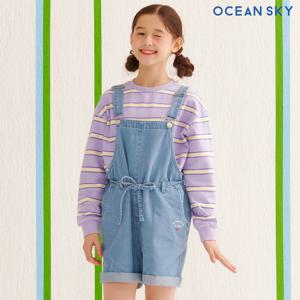 [오션스카이] 여아 리본 오버롤 반바지-BBJG6153D0D