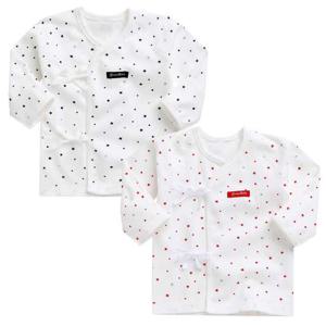 그린베베 신생아 봄가을용 아기별 양면 배냇저고리