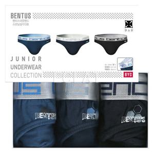 [BYC] 아웃밴드 스판 주니어 남아동 삼각팬티 3종 세트 BTR6329