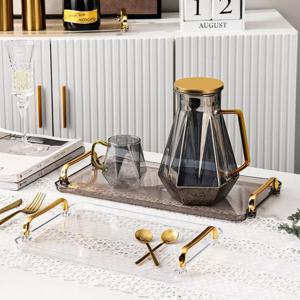 윈프라이스 엣지 골드 투명 트레이 쟁반 소형