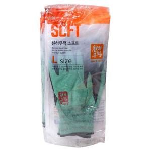 작업 천하무적 고급 코팅 소프트 장갑 L 10P