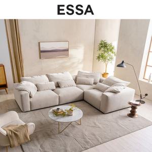 [무이자60][에싸] 하바나 슬림 4인 코너형 카시미라 패브릭 소파