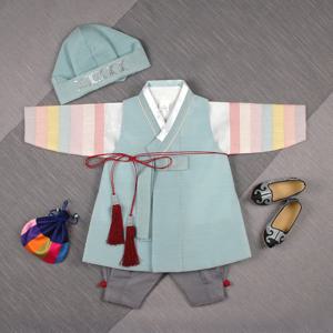 [럭셔리한복]507.옥색동쾌자(남)_아동한복,돌한복,남아한복