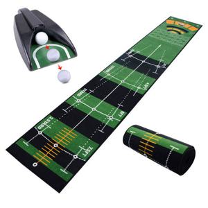 와이드 롱 3M 골프퍼팅매트+자동 리턴홀컵세트 연습장 퍼팅연습