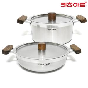 키친아트 멘토 IH 스텐냄비 2종20+24전골