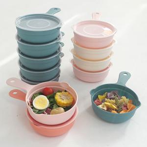 [올리오]드라마 손잡이 먹방 앞접시 뚜껑형 10종세트 캠핑 그릇