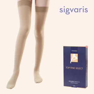 [시그바리스] 다이나벤 클래식 의료용 압박스타킹 허벅지형 스킨 블랙 붓기 혈액순환