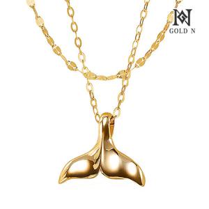 골드앤 14K 럭키테일 두줄체인 목걸이