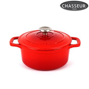 [차세르]프리미엄 무쇠 주물 양수냄비 (루비) 18cm