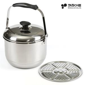 키친아트 미니찜들통 22cm 스텐 육수 닭백숙 사골 행주삶는냄비