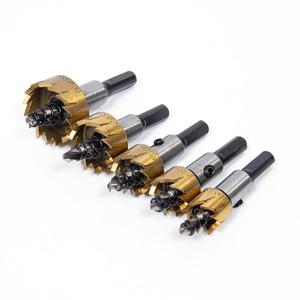 티타늄 고속도강 홀쏘 5종세트/철판 금속 유리 천공 드릴비트