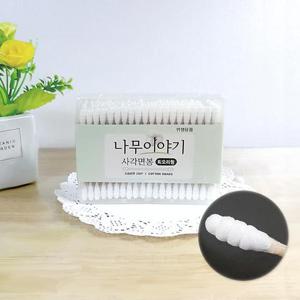 나무이야기 사각면봉 회오리형(200ea)